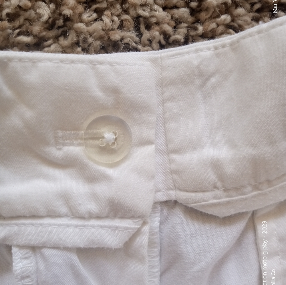 J.Crew Women's Classic Twill Broken-In Chino Short White Size Large 12 - Picture 5 of 8